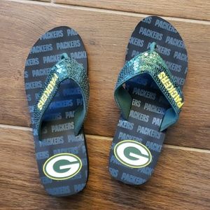 Green Bay Packers flip flops sz 7.5
